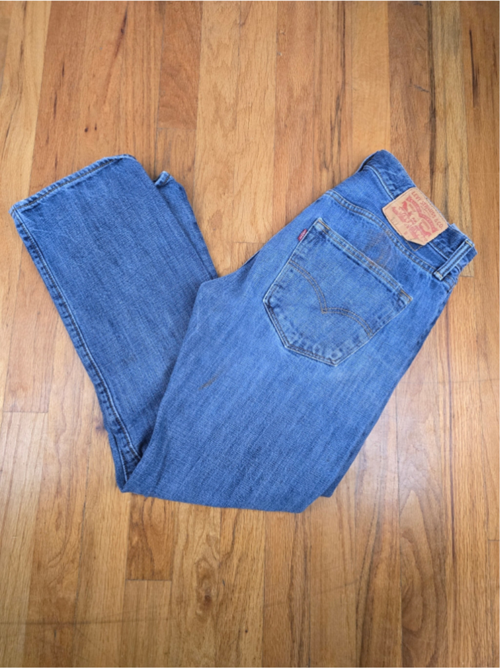 Men's Levi's 501 Straight Leg Jeans Blue Waist 32